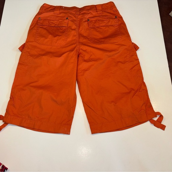 2/$30 SURPLUS Men's Orange Cargo Shorts Size 32 - Picture 5 of 10